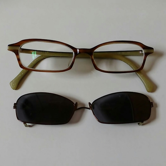 Cool Prescription Glass Frames with Sunglass Clip - Picture 2 of 3